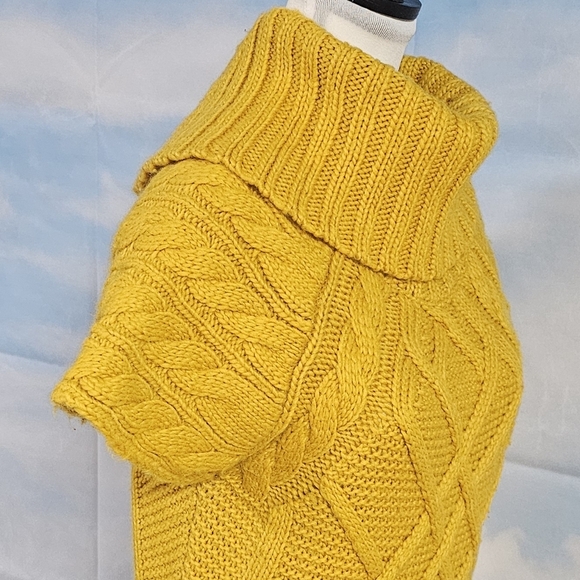 LOFT | WOOL BLEND SHORT SLEEVE FUNNEL NECK SWEATER KNIT TOP - Picture 12 of 16